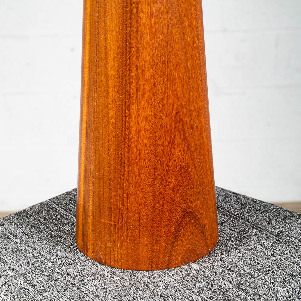 Mid Century Modern Table Lamp Solid Teak Wood Round Sculptural Tested Studio Mcm - Image 9