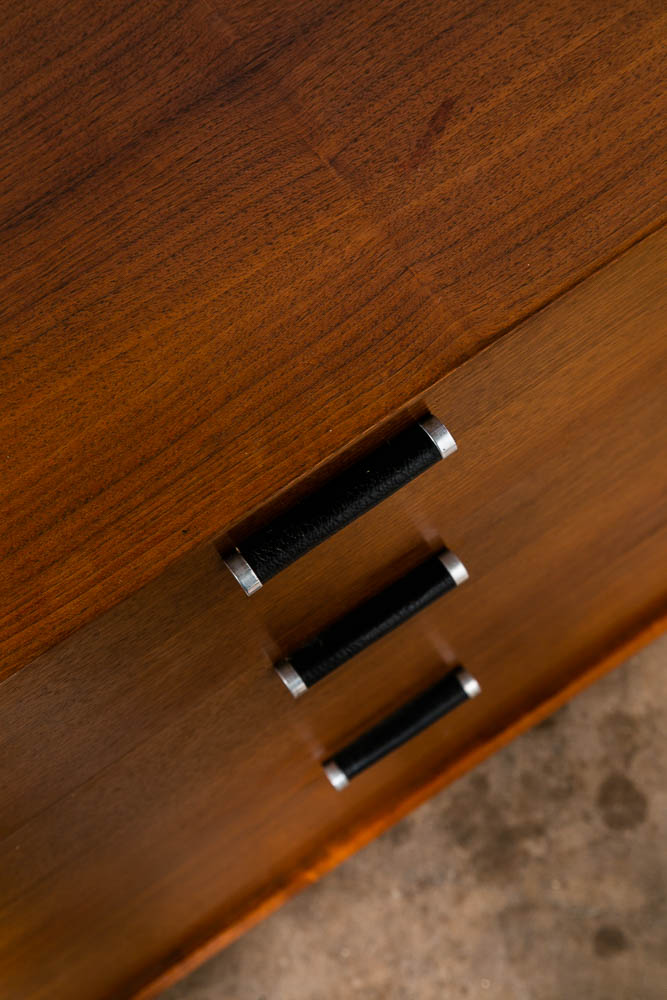 Mid Century Modern Credenza Dresser Walnut 6 Drawer Black Glenn of California NM - Image 7