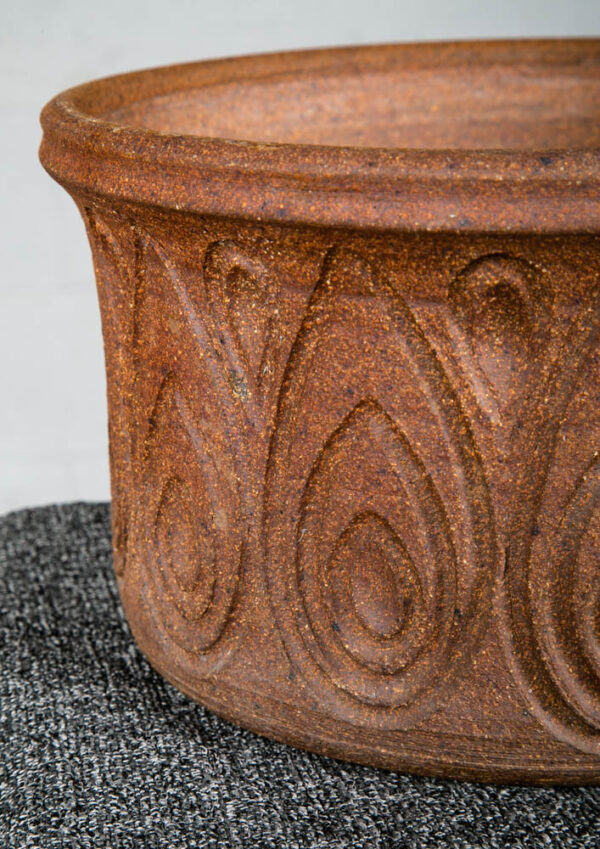Mid Century Modern Planter Flame David Cressey Robert Maxwell Round Studio Sign - Image 5
