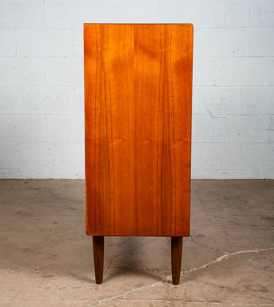 Mid Century Danish Modern Dresser Highboy 6 Drawer Teak Denmark Locking Vintage - Image 4