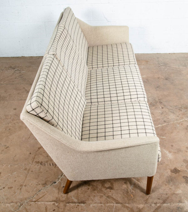Mid Century Danish Modern Sofa Couch Fritz Hansen Arm Low Wool Grey Mcm - Image 4