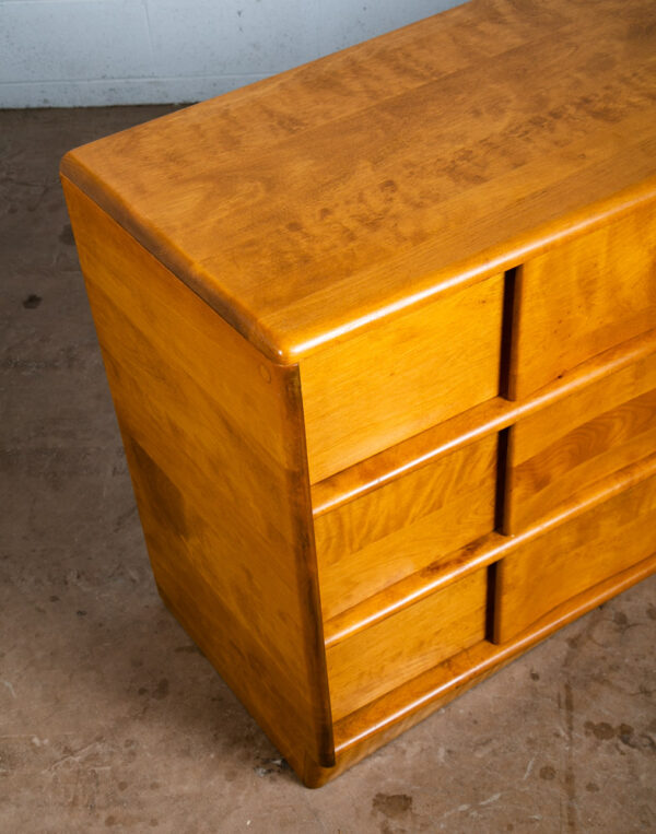 Mid Century Modern Dresser 9 Drawer Heywood Wakefield Sculptura Blonde Vintage - Image 2