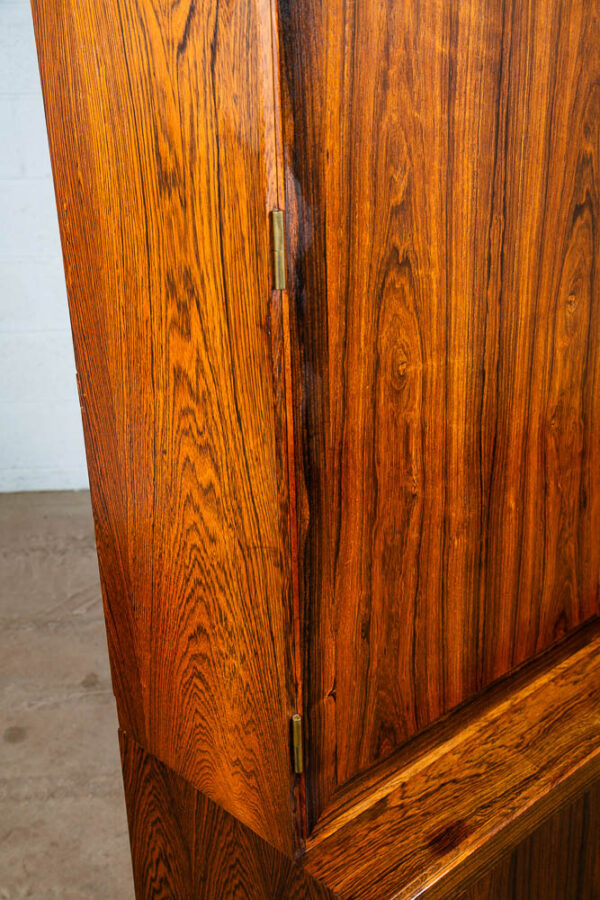 Mid Century Danish Modern Cabinet Brazilian Rosewood Doors Poul Hundevad Shelves - Image 8