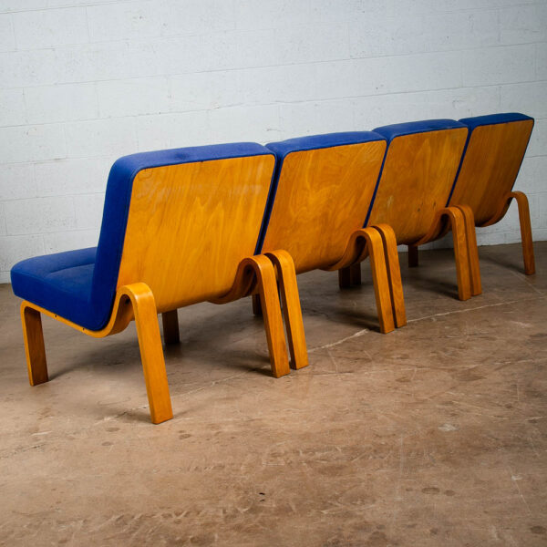 Mid Century Danish Modern Sofa Sectional 6 Piece Modular Magnus Olesen Blue Oak - Image 3