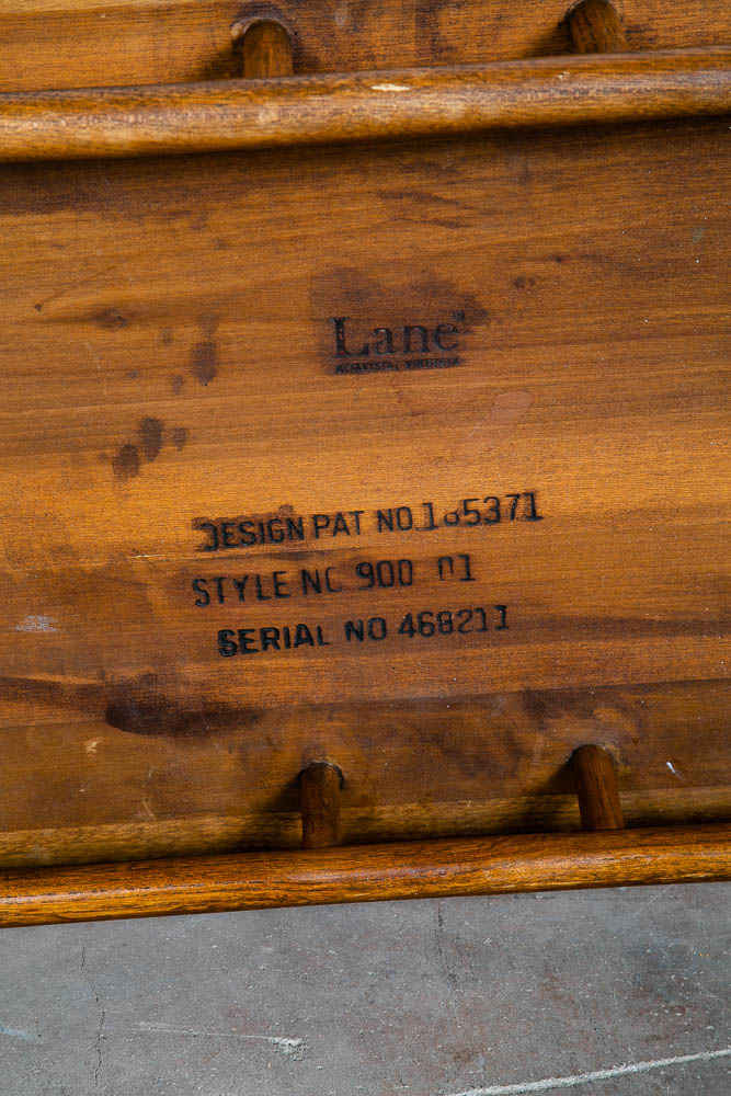 Mid Century Modern Coffee Table Walnut Lane Acclaim Long Cocktail Surfboard Mcm - Image 8