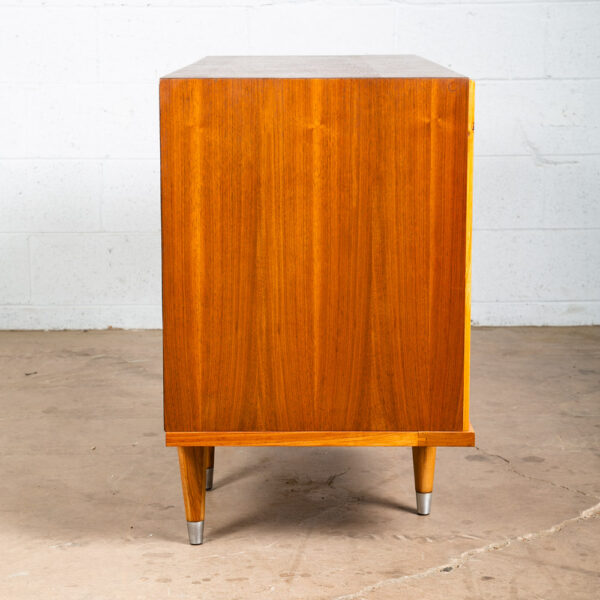 Mid Century Modern Desk BP John Metal 4 Drawer Walnut Vintage Floating Kneehole - Image 10