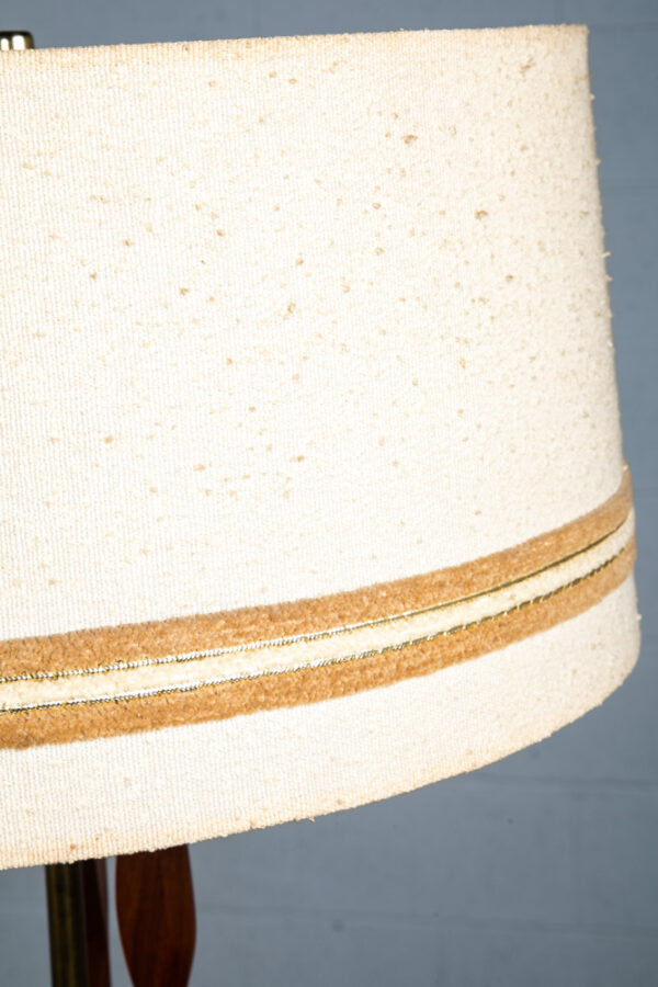 Mid Century Modern Table Lamp Sculptural Walnut Wood Adrian Pearsall Kagan Brass - Image 9