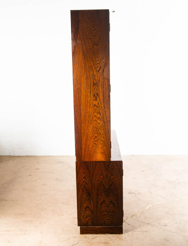 Mid Century Danish Modern Cabinet Brazilian Rosewood Doors Poul Hundevad Shelves - Image 5