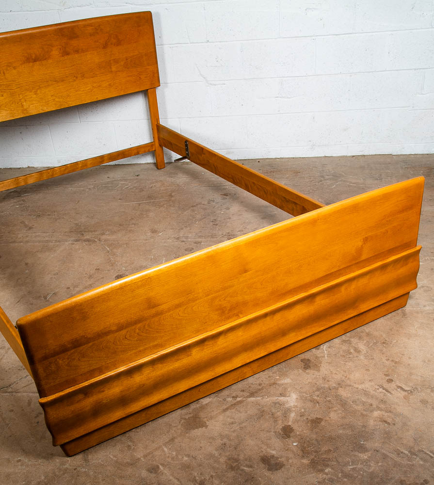 Mid Century Modern Headboard Bed Frame Full Heywood Wakefield Solid Maple Mcm - Image 5