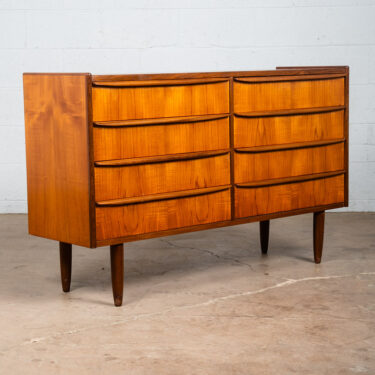 Mid Century Danish Modern Dresser Credenza Teak Borge 8 Drawer Denmark Wide Mcm
