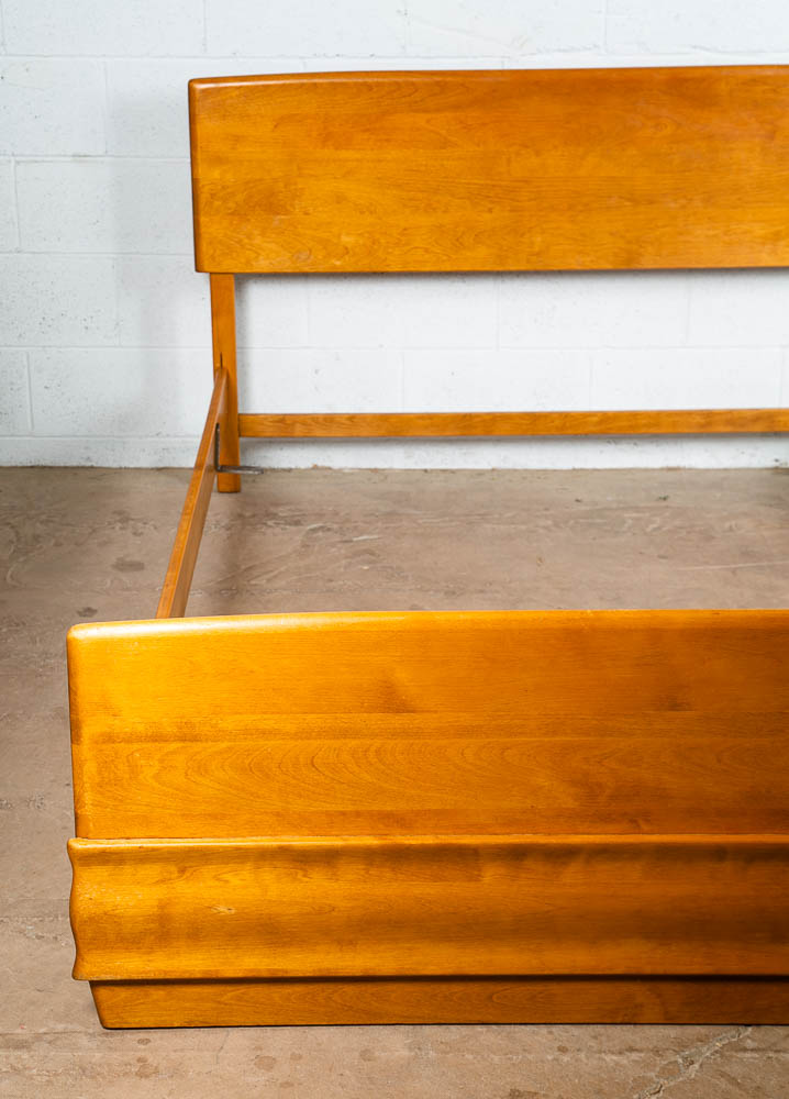 Mid Century Modern Headboard Bed Frame Full Heywood Wakefield Solid Maple Mcm - Image 7
