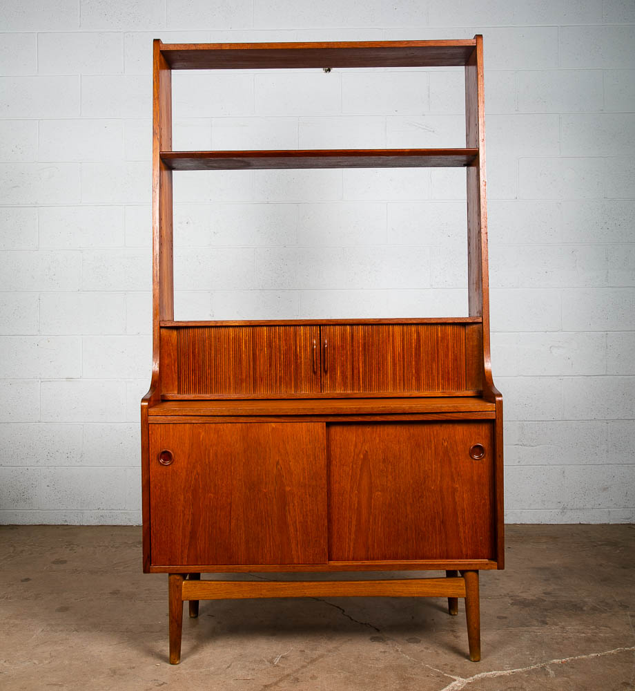 Mid Century Danish Modern Secretary Desk Cabinet Teak Johannes Sorth Denmark Mcm - Image 2