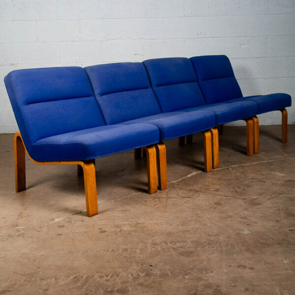 Mid Century Danish Modern Sofa Sectional 6 Piece Modular Magnus Olesen Blue Oak