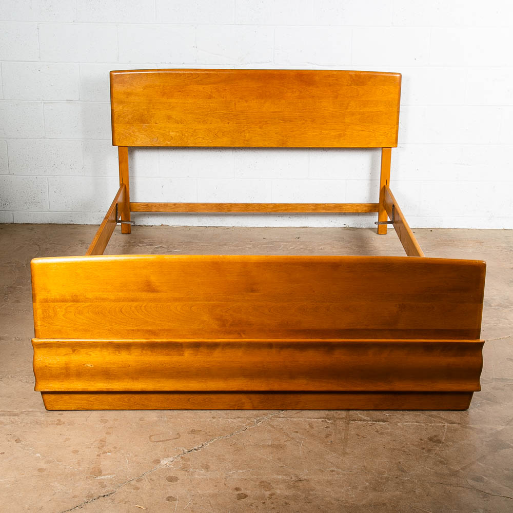 Mid Century Modern Headboard Bed Frame Full Heywood Wakefield Solid Maple Mcm - Image 4