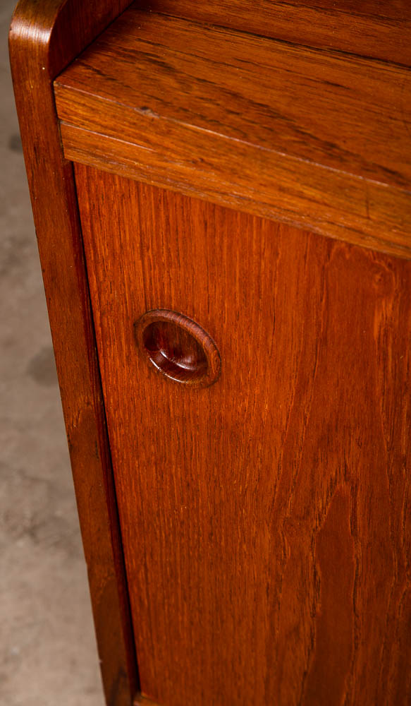 Mid Century Danish Modern Secretary Desk Cabinet Teak Johannes Sorth Denmark Mcm - Image 9