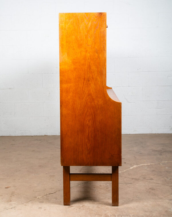 Mid Century Danish Modern Credenza Highboard Sideboard Sliding Doors Drawers NM - Image 3