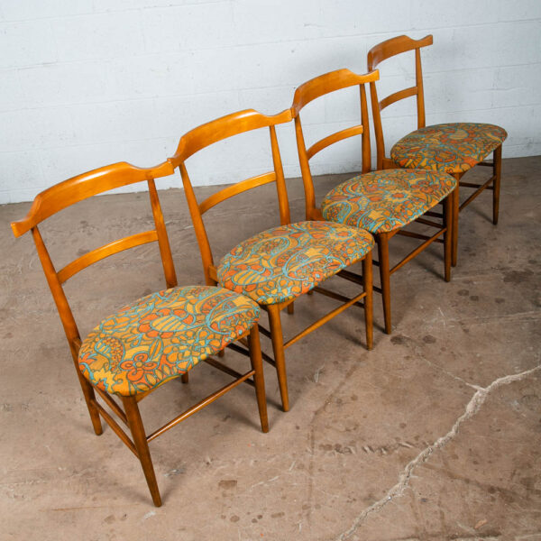 Mid Century Modern Dining Chairs Set of 4 Maple Murray Furniture Retro Blonde NM - Image 7