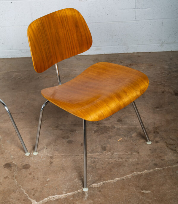Mid Century Modern Side Chair DCM Pair Set Herman Miller Charles Eames Walnut VG - Image 8