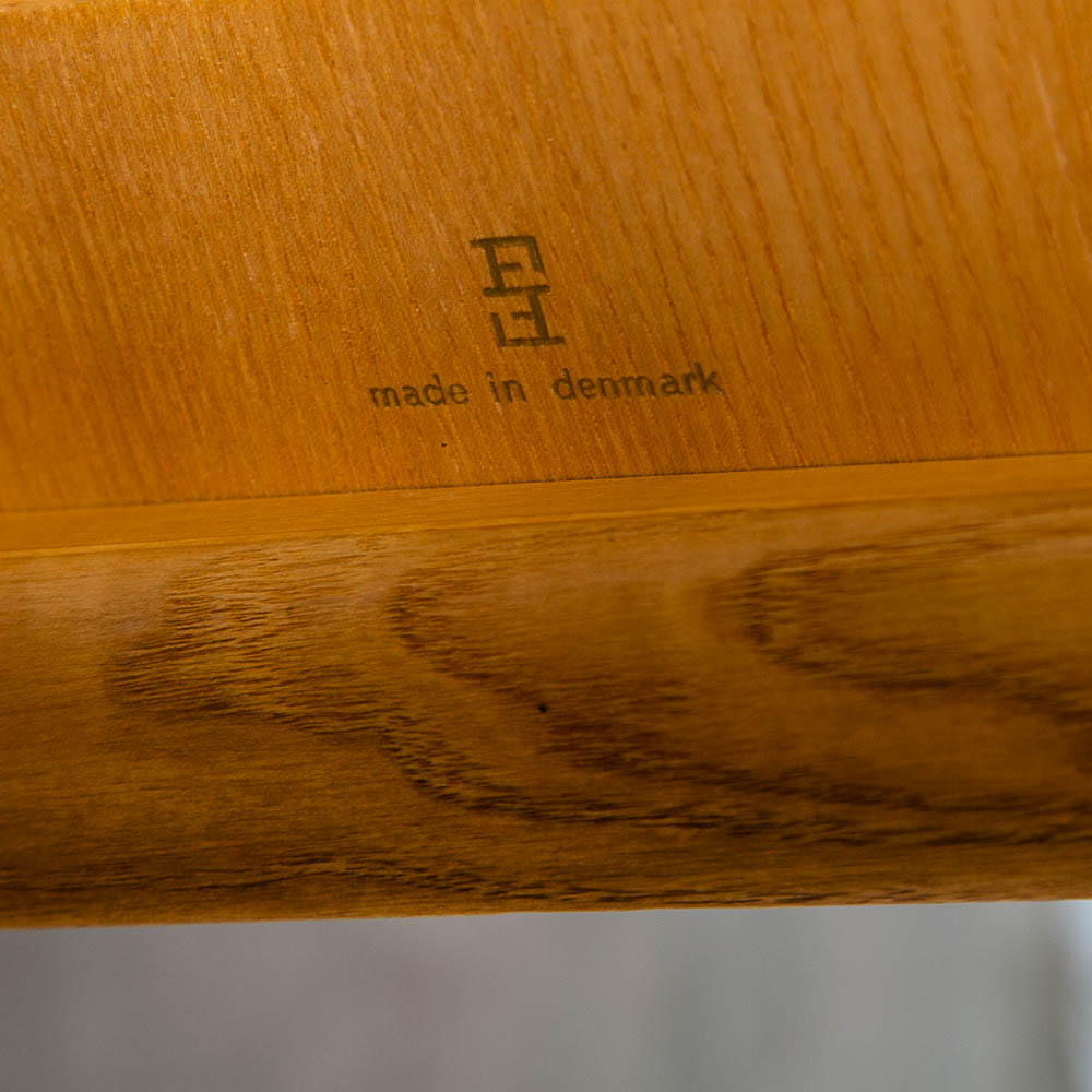 Mid Century Danish Modern Lounge Chairs Pair France Son Oak Adrian Heath White 2 - Image 10