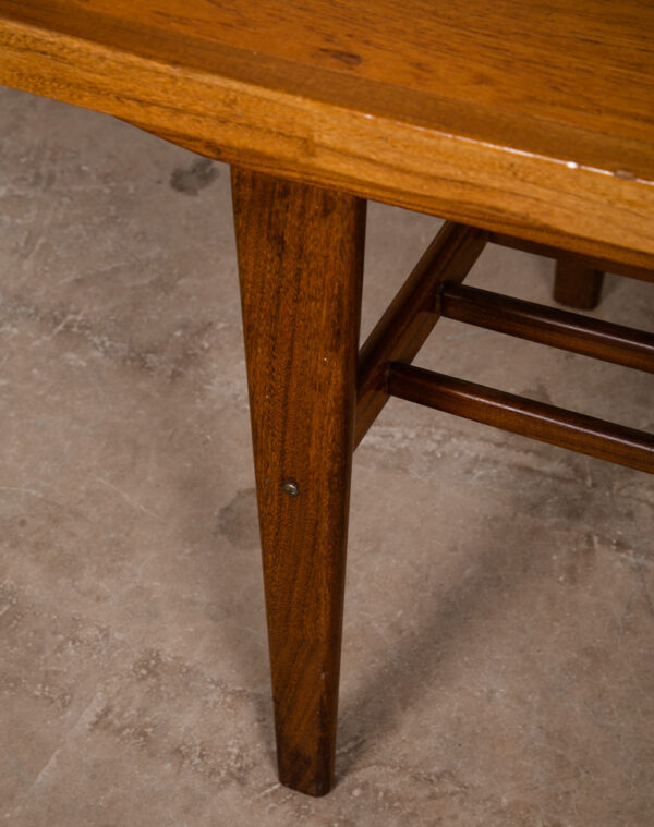 Mid Century Danish Modern Coffee Table Slat Teak Sculptural Denmark Shelf Mcm - Image 6