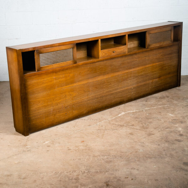 Mid Century Modern Headboard Bed Frame King Size Walnut American Martinsville