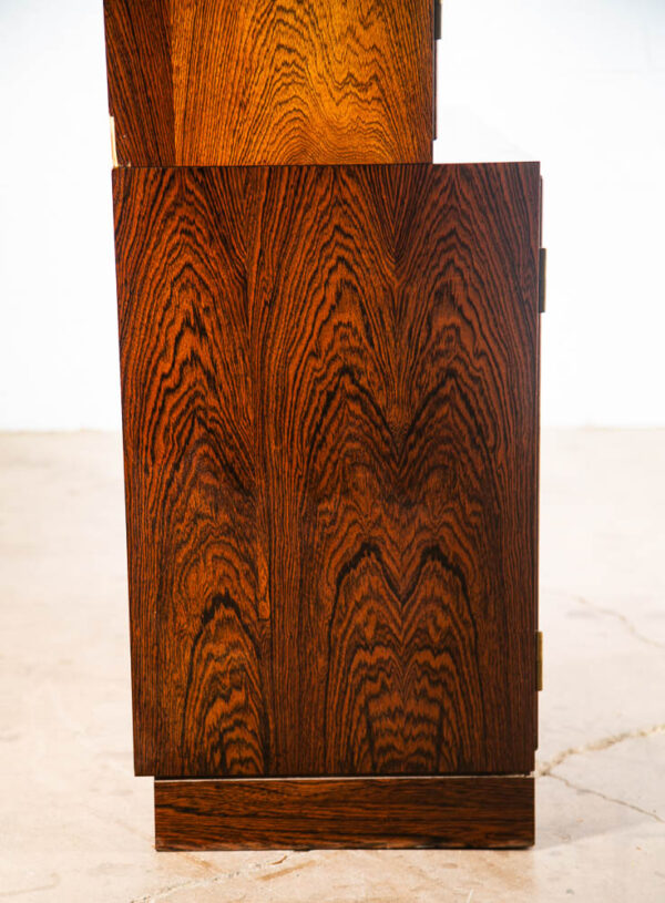 Mid Century Danish Modern Cabinet Brazilian Rosewood Doors Poul Hundevad Shelves - Image 12