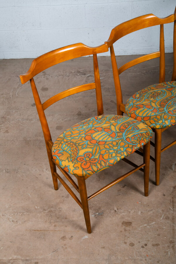 Mid Century Modern Dining Chairs Set of 4 Maple Murray Furniture Retro Blonde NM - Image 8
