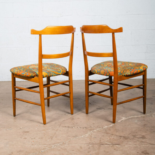 Mid Century Modern Dining Chairs Set of 4 Maple Murray Furniture Retro Blonde NM - Image 5