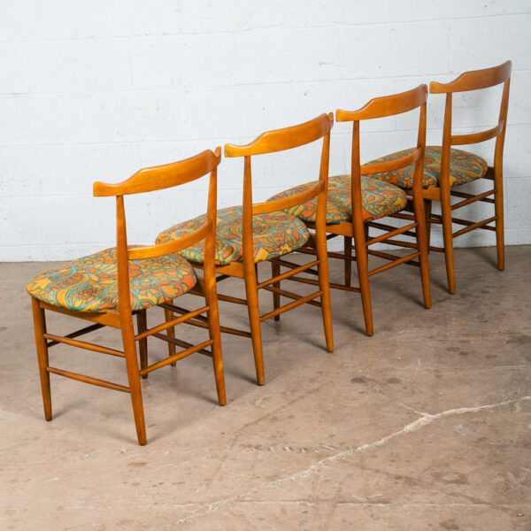 Mid Century Modern Dining Chairs Set of 4 Maple Murray Furniture Retro Blonde NM - Image 2