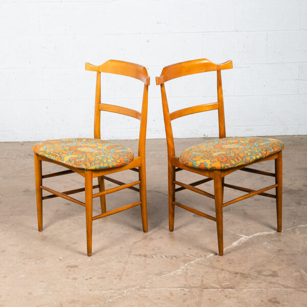 Mid Century Modern Dining Chairs Set of 4 Maple Murray Furniture Retro Blonde NM - Image 3