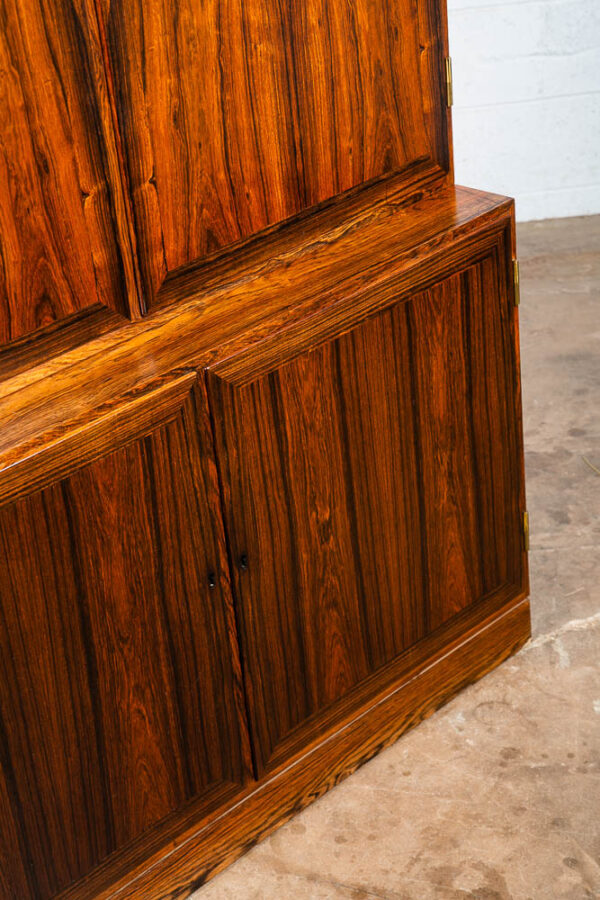 Mid Century Danish Modern Cabinet Brazilian Rosewood Doors Poul Hundevad Shelves - Image 7