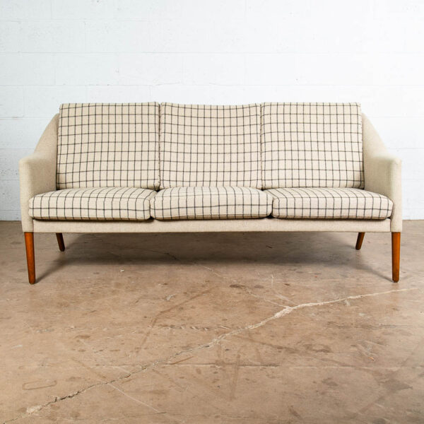 Mid Century Danish Modern Sofa Couch Fritz Hansen Arm Low Wool Grey Mcm - Image 2