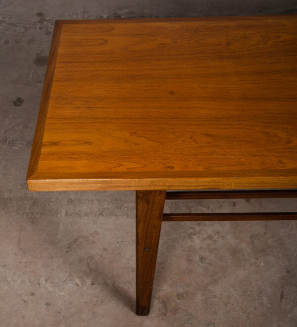 Mid Century Danish Modern Coffee Table Slat Teak Sculptural Denmark Shelf Mcm - Image 10