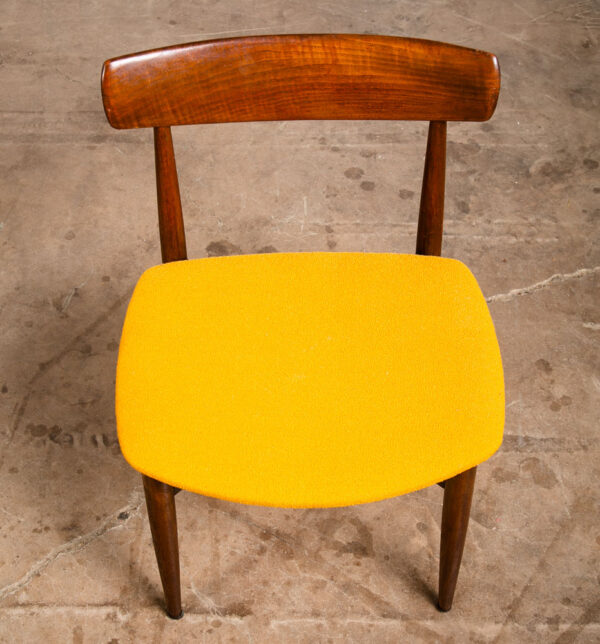 Mid Century Danish Modern Dining Chairs Set 4 HW Klein Bramin Solid Teak Yellow - Image 6