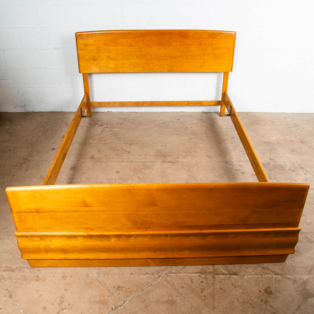 Mid Century Modern Headboard Bed Frame Full Heywood Wakefield Solid Maple Mcm - Image 2