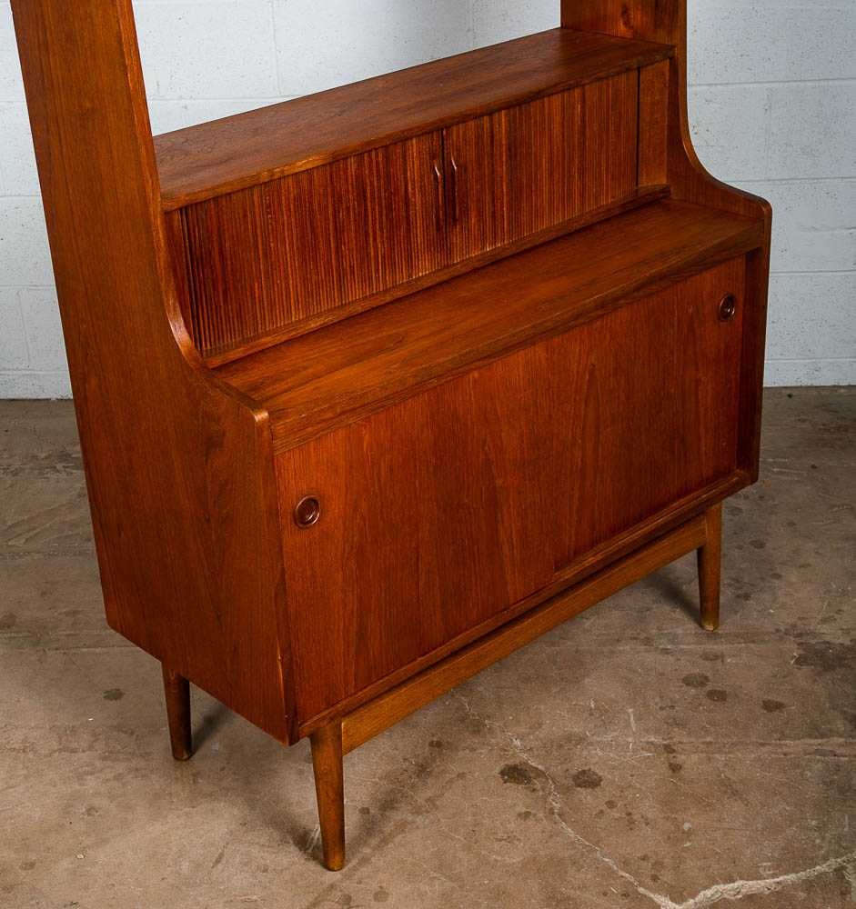 Mid Century Danish Modern Secretary Desk Cabinet Teak Johannes Sorth Denmark Mcm - Image 6