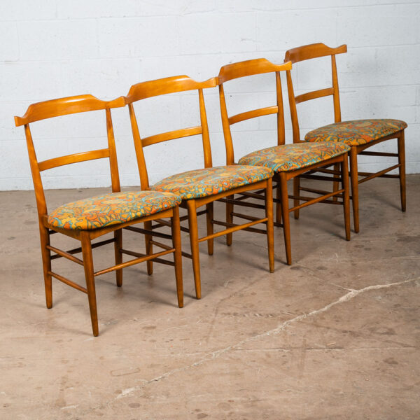 Mid Century Modern Dining Chairs Set of 4 Maple Murray Furniture Retro Blonde NM