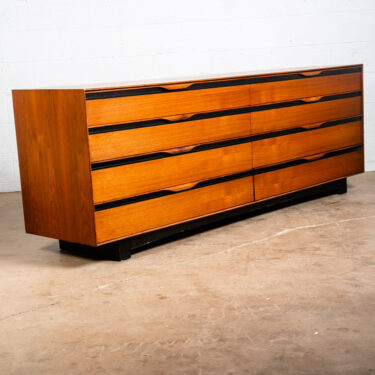 Mid Century Modern Credenza Dresser Walnut 8 Drawer Glenn California John Kapel