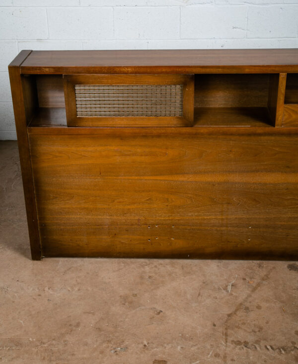 Mid Century Modern Headboard Bed Frame King Size Walnut American Martinsville - Image 9