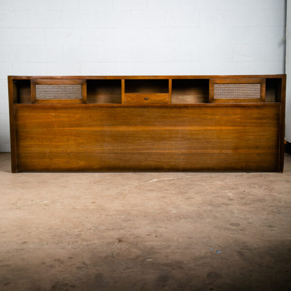 Mid Century Modern Headboard Bed Frame King Size Walnut American Martinsville - Image 2