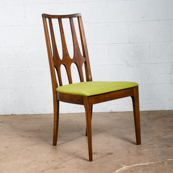 Mid Century Modern Dining Chair Broyhill Brasilia Back Green Lenoir Chair Side - Image 3