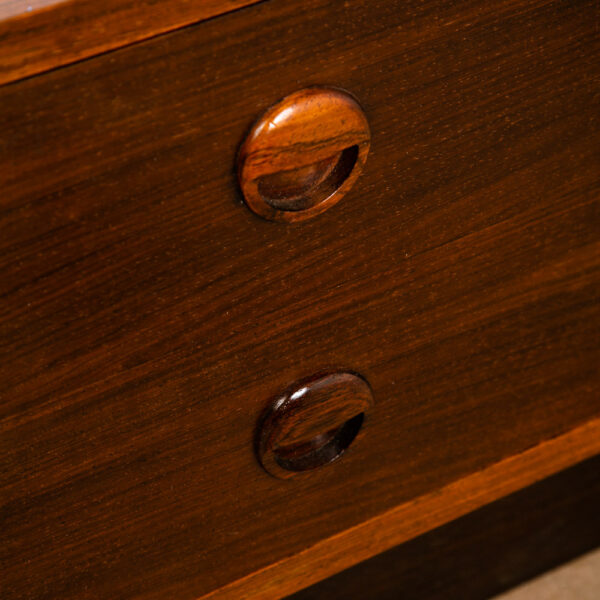Mid Century Modern Compact Credenza Low Cabinet Entry 4 drawers Rosewood Mcm - Image 9