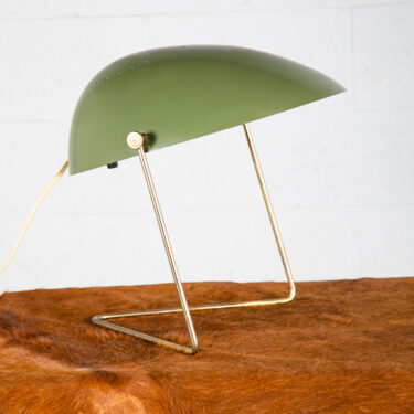 Mid Century Modern Lamp Wall Sconce Table Green Light Gerald Thurston Cricket VG