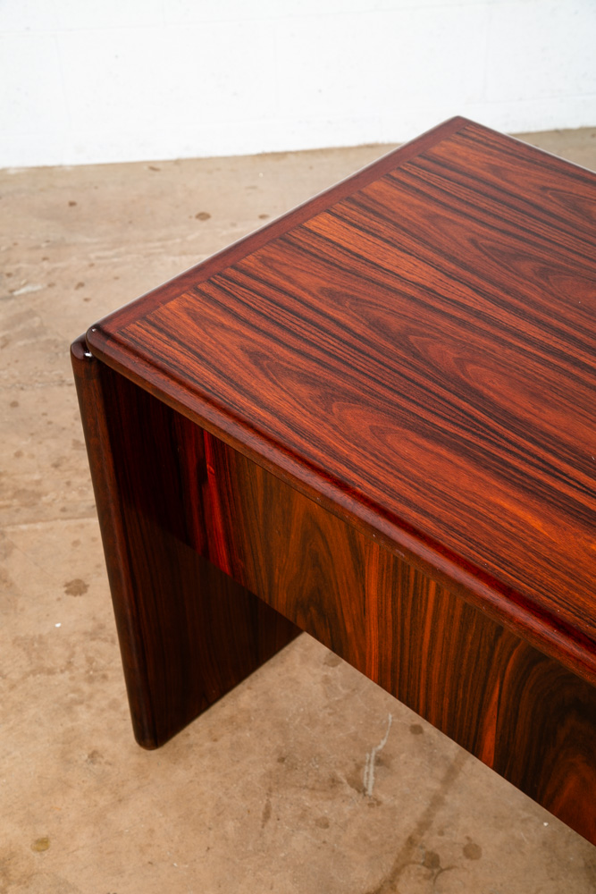 Mid Century Danish Modern Desk Brazilian Rosewood Office Wood Kai Kristiansen - Image 12