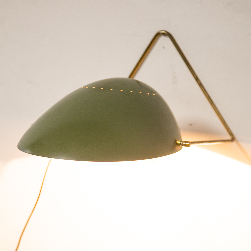 Mid Century Modern Lamp Wall Sconce Table Green Light Gerald Thurston Cricket VG - Image 6