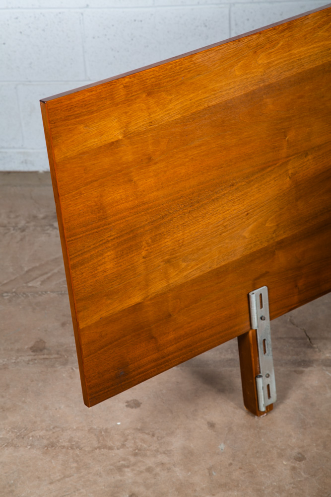 Mid Century Modern Headboard Bed Frame Full King Size Stanley Walnut Vintage 84" - Image 8