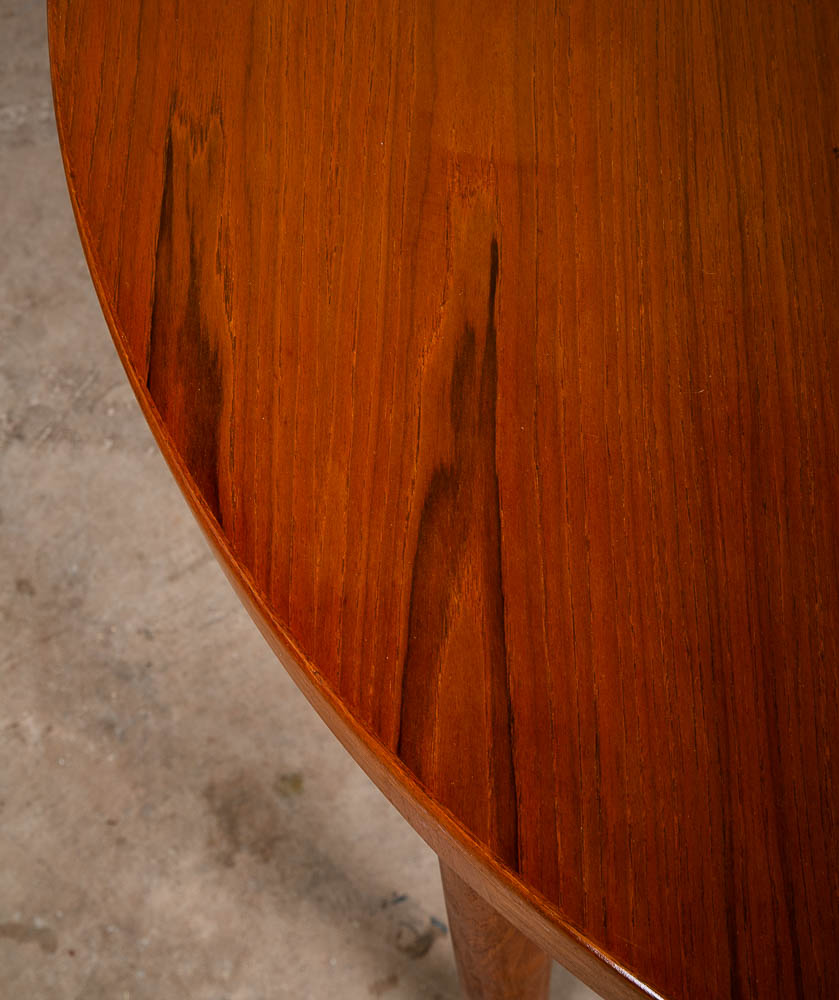 Mid Century Danish Modern Dining Table Teak Harry Ostergaard leaf x1 Expanding M - Image 5