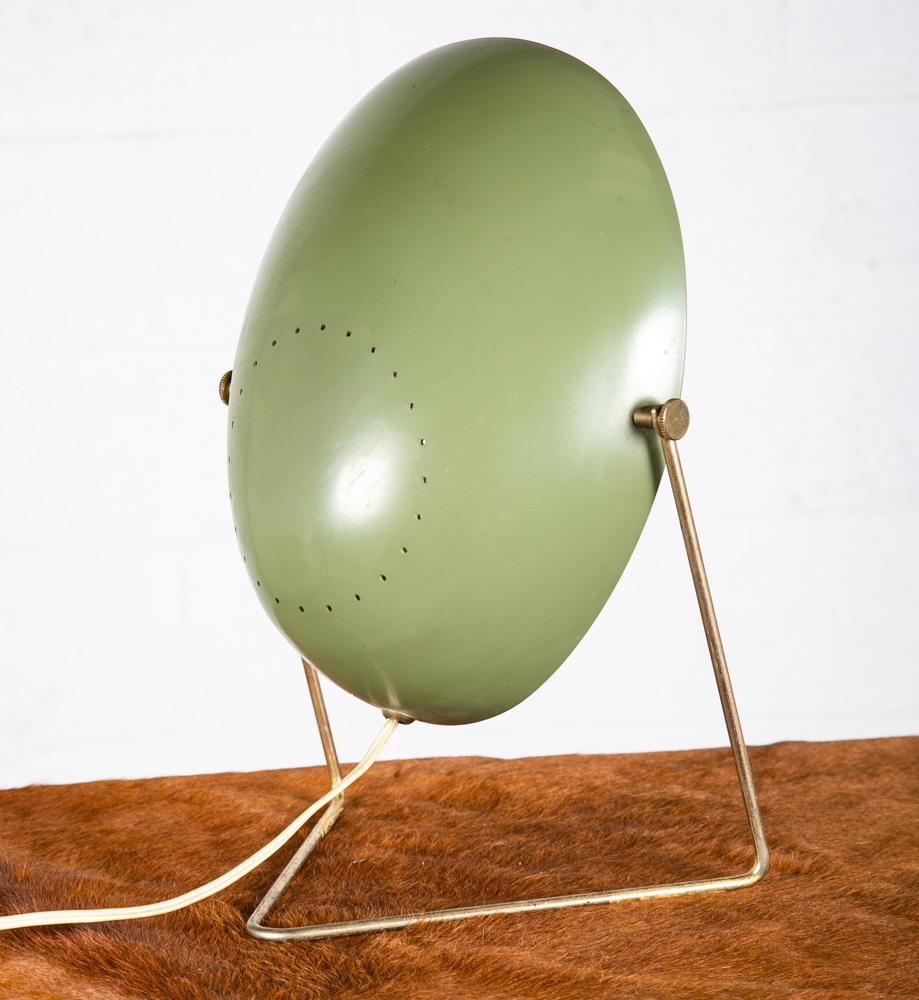 Mid Century Modern Lamp Wall Sconce Table Green Light Gerald Thurston Cricket VG - Image 3
