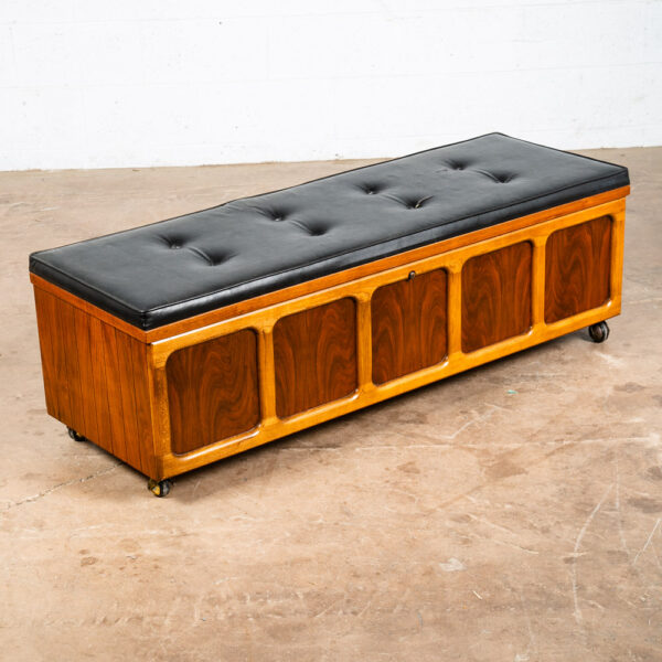 Mid Century Modern Cedar Hope Chest Lane Rolling Trunk Lock Disassembled Storage