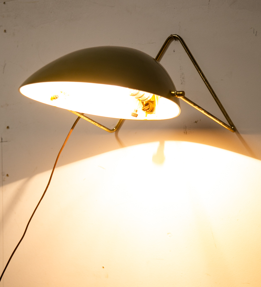 Mid Century Modern Lamp Wall Sconce Table Green Light Gerald Thurston Cricket VG - Image 7